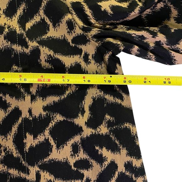 Linea Louis Dell'Olio Jacket Womens XS Brown Black Leopard Animal Print EUC - Picture 4 of 10